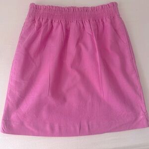 J. Crew Linen Blend Pink Women's Elastic Waist Skirt